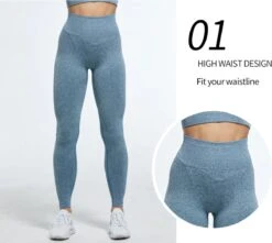 Merkloos Sportlegging | Dames | Blauw | Sportbroek | Sportkleding |Hardloopbroek | Fitness | Maat L -Merkloos Winkel 1200x1076 4