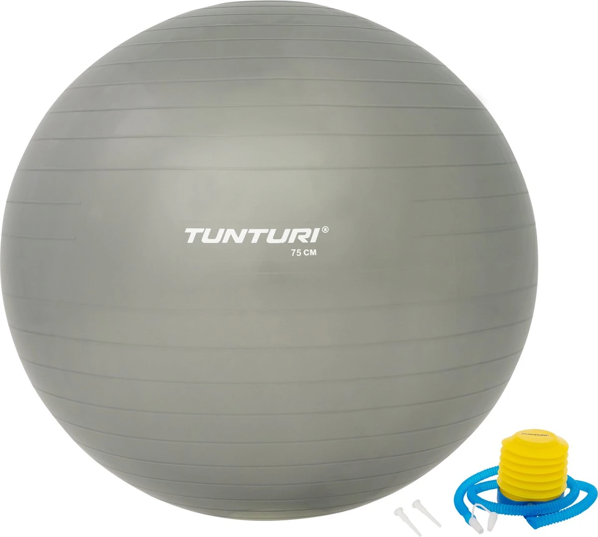 Tunturi Fitness Bal - Yoga Bal Inclusief Pomp - Pilates Bal - Zwangerschaps Bal - 75 Cm - Kleur: Zilver - Incl. Gratis Fitness App 3 Tunturi Fitness Bal - Yoga Bal Inclusief Pomp - Pilates Bal - Zwangerschaps Bal - 75 Cm - Kleur: Zilver - Incl. Gratis Fitness App