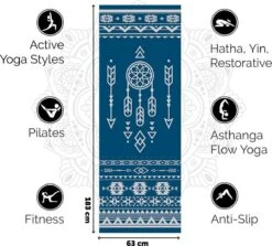 Love Generation ● Design Yoga Mat ● Fitness Mat ● Tribal Print ● Blauw -Merkloos Winkel 1200x1081 15