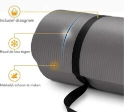 Merkloos Fitness Mat - Yoga Mat - Sport Mat - Antislip - Zwart - 178 X 60 X 1.0cm -Merkloos Winkel 1200x1081 16