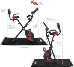 KM-Fit Hometrainer, Fitnessfiets, Opvouwbare Fitnessfiets, Tot 100kg -Merkloos Winkel 1200x1081 20