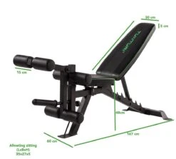 Tunturi UB60 Halterbank Verstelbaar - Fitnessbank Belastbaar Tot 200kg - Trainingsbank, Buikspierbank & Leg Extension In één -Merkloos Winkel 1200x1085 2