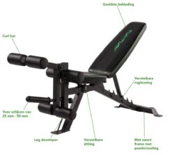 Tunturi UB60 Halterbank Verstelbaar - Fitnessbank Belastbaar Tot 200kg - Trainingsbank, Buikspierbank & Leg Extension In één -Merkloos Winkel 1200x1085 3