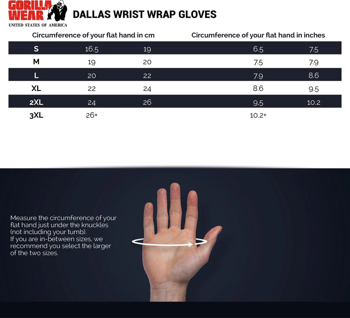 Gorilla Wear - Dallas Wrist Wraps - Sporthandschoenen Unisex - Zwart - XL 7 Gorilla Wear - Dallas Wrist Wraps - Sporthandschoenen Unisex - Zwart - XL - Afbeelding 5