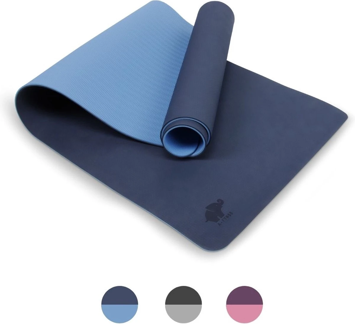 A-FTNSS Yoga Mat | Blauw & Licht Blauw | 7mm | Anti-Slip | Optimale Grip | Sterke Yoga Mat | Makkelijk Schoon Te Houden 3 A-FTNSS Yoga Mat | Blauw & Licht Blauw | 7mm | Anti-Slip | Optimale Grip | Sterke Yoga Mat | Makkelijk Schoon Te Houden