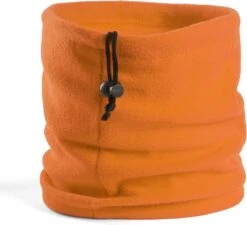 Colsjaal - Muts - Nekwarmer - Sjaal - Winter - 2-in-1 - Dames - Heren - Fleece - Oranje