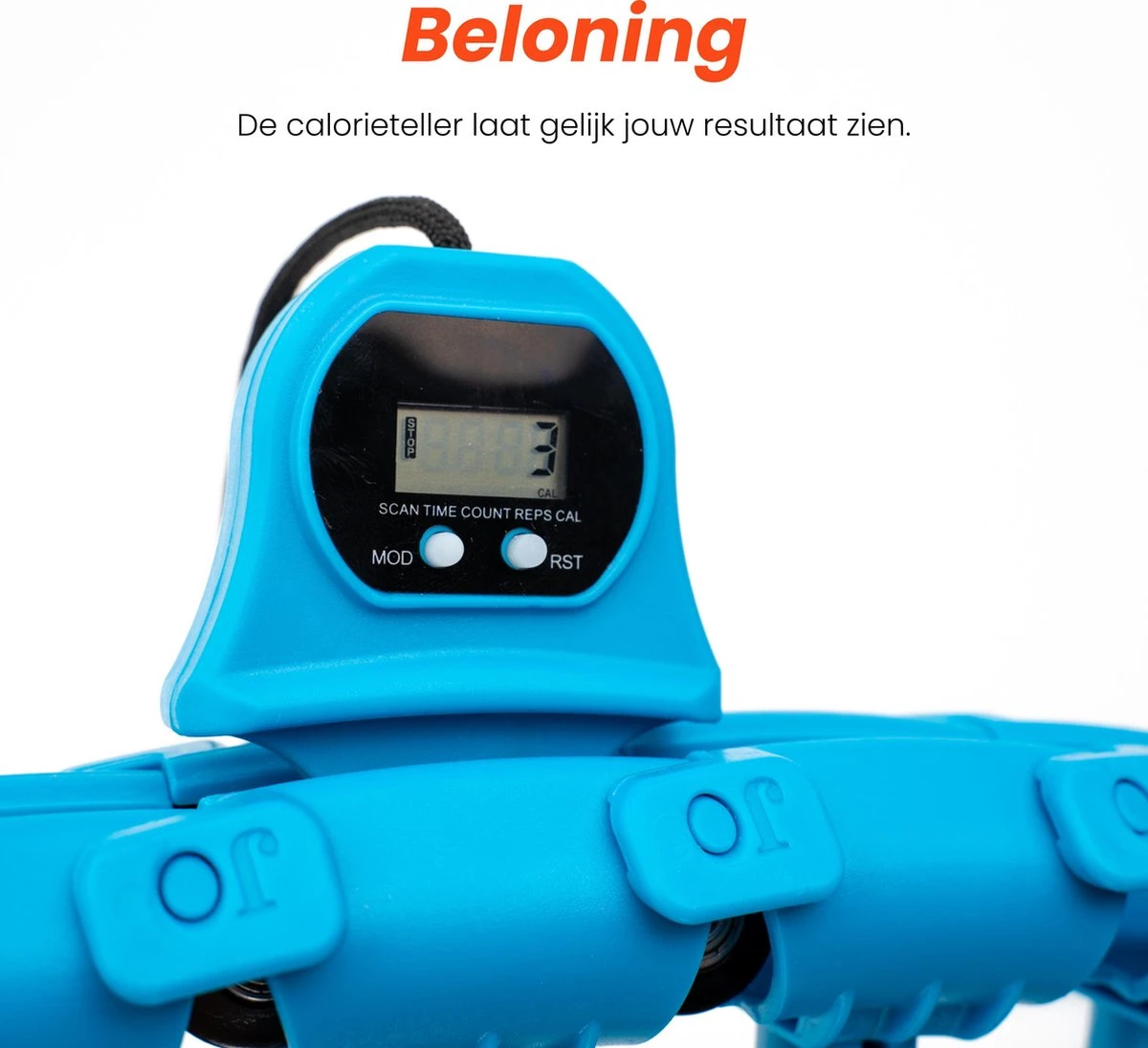 EdelSport - Hoelahoep - Fitness Hoelahoep - Hula Hoop - Hoelahoep Met Gewicht - Massage - Blauw 10 EdelSport - Hoelahoep - Fitness Hoelahoep - Hula Hoop - Hoelahoep Met Gewicht - Massage - Blauw - Afbeelding 8