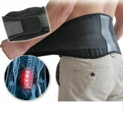 Merkloos Orthopedisch Toermalijn Infrarood Massage Zelfwarmend - Magneet - Rugpijn - Rugklachten - Rugband - Rugbrace - Beter Slapen - L-XL