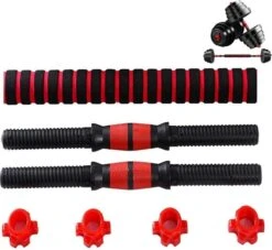 SOUTHWALL Dumbbells Set Verstelbaar Met Halterstang Tot 30kg – Verstelbare Halterset – Fitness Stang – Fitness Gewichten Set – Professionele 2-in-1 Dumbbellset – Gebruiksvriendelijk – Multifunctioneel – Dumbell Set 30 Kg – Rood/Zwart -Merkloos Winkel 1200x1103 5