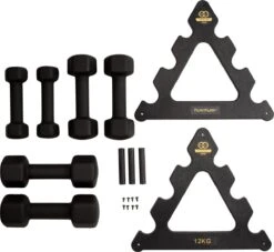 Tunturi Gewichten Centuri - Halterset - Dumbbell Set - Neopreen Dummbbells - 1 T/m 3kg - 3 Paar - Incl. Gratis Fitness App -Merkloos Winkel 1200x1104 8