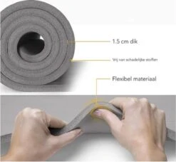 Merkloos Fitness Mat - Yoga Mat - Sport Mat - Antislip - Zwart - 178 X 60 X 1.0cm -Merkloos Winkel 1200x1105 8