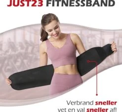 JUST23 Sauna Belt - Zweetband Buik - Sauna Band - Buiktrainer - Afslankband Buik - Afslankriem - Doeltreffend Afslanken – Zwart -Merkloos Winkel 1200x1106 13
