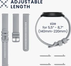 Kwmobile 2x Armband Voor Garmin Venu Sq Music / Sq - Bandjes Voor Fitnesstracker In Grijs / Oudroze -Merkloos Winkel 1200x1114 13