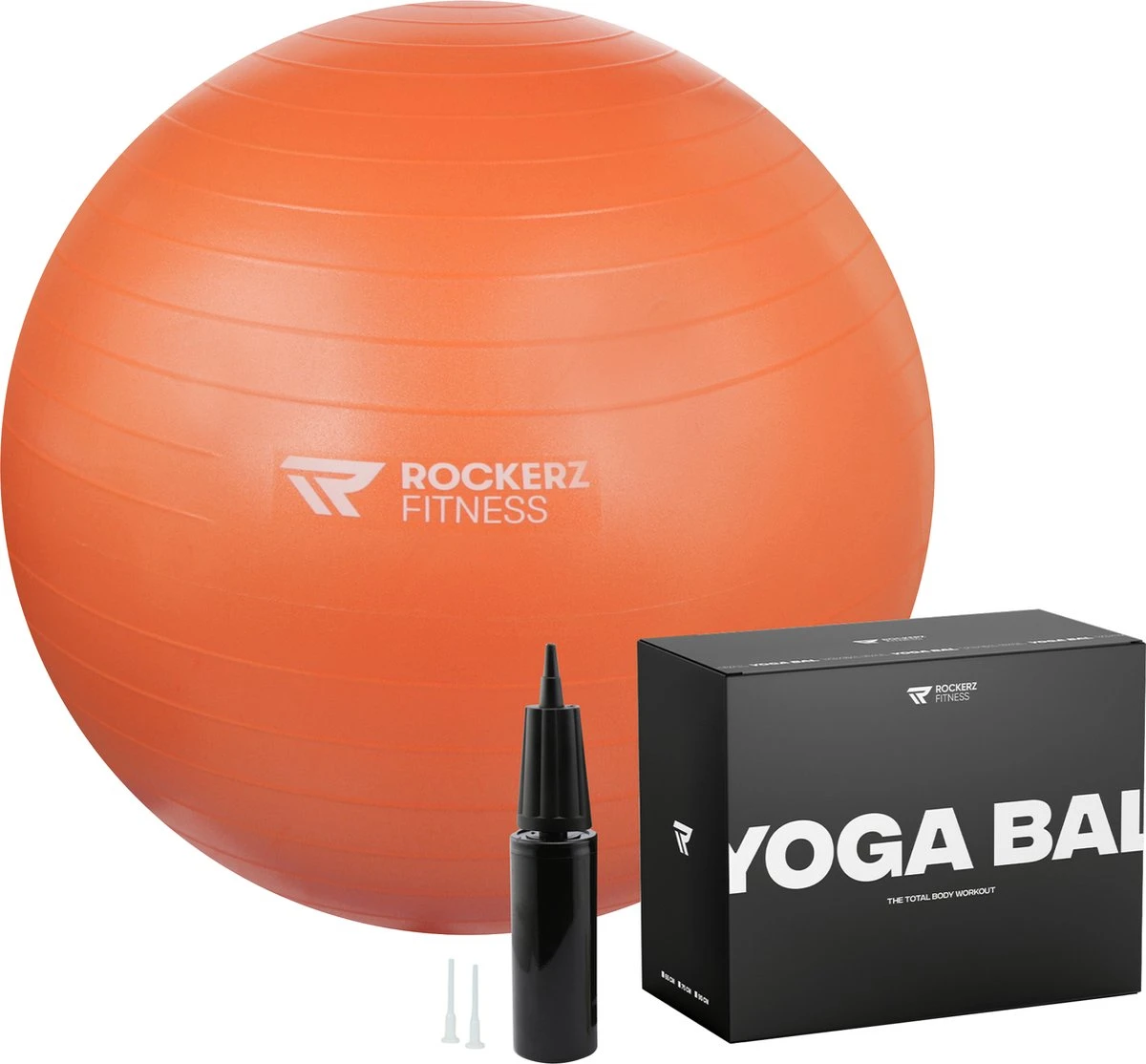 Rockerz Fitness® - Yoga Bal Inclusief Pomp - Pilates Bal - Fitness Bal - Zwangerschapsbal - Goede Houding Bij Het Thuiswerken - 75 Cm - Kleur: Oranje 3 Rockerz Fitness® - Yoga Bal Inclusief Pomp - Pilates Bal - Fitness Bal - Zwangerschapsbal - Goede Houding Bij Het Thuiswerken - 75 Cm - Kleur: Oranje