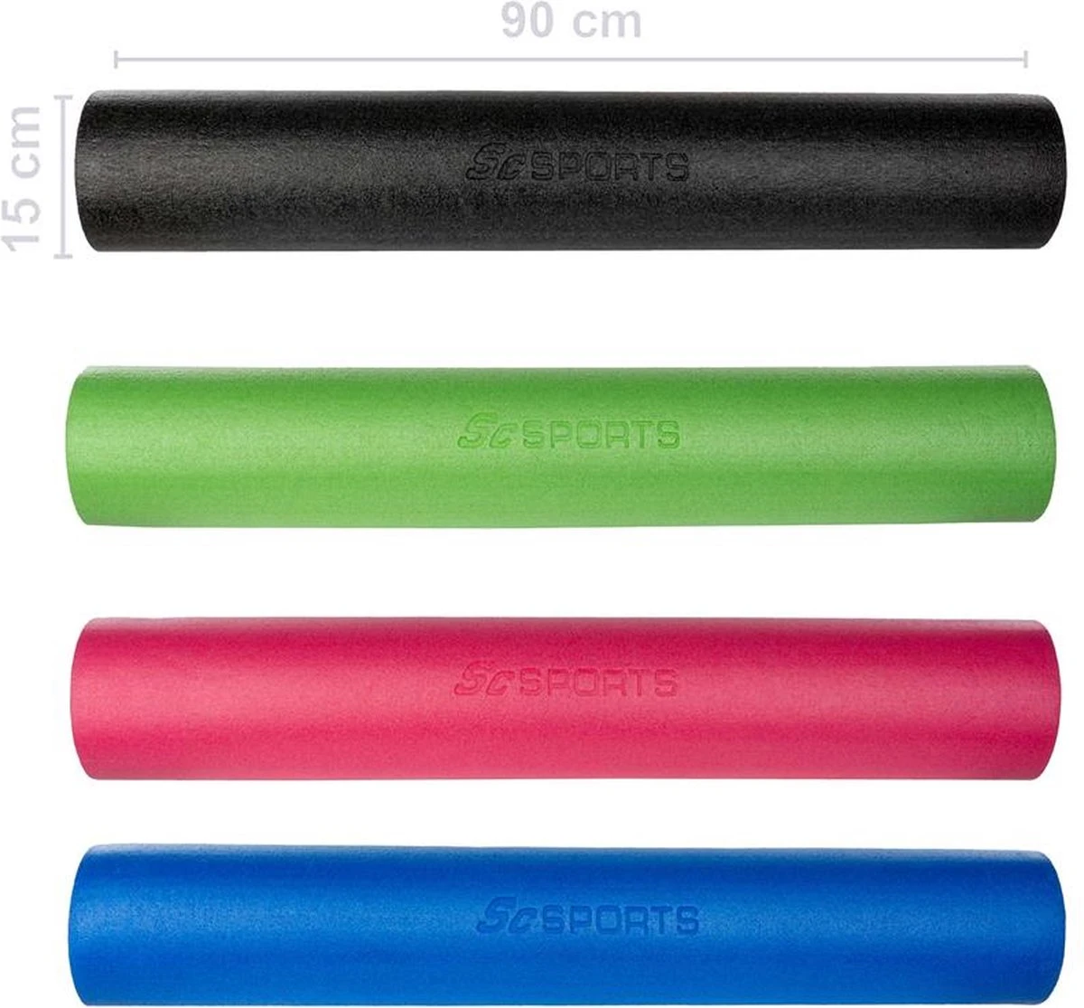 ScSPORTS® Foam Roller - Pilates Rol - Zwart - 90 X 15 Cm - Yoga Roller 6 ScSPORTS® Foam Roller - Pilates Rol - Zwart - 90 X 15 Cm - Yoga Roller - Afbeelding 4