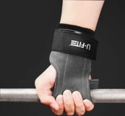U-Fit One Leer Lifting Straps - Deadlift Straps - Powerlifting - Fitness Straps - Wrist Support - Bodybuilding - Crossfit -Merkloos Winkel 1200x1116 16