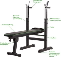 Tunturi WB20 Halterbank - Fitnessbank - Trainingsbank - Utility Bench - Opklapbaar - Bankdrukbank - Kleur: Zwart -Merkloos Winkel 1200x1116 9