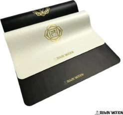 Flowin'Motion® Studio Yoga Mat - Superieure Grip - Extra Breed En Lang - Fitness Mat - Anti Slip - Sport Mat - Natuur Rubber - Planeetvriendelijk - Zwart Met Goud - 185cm X 68cm X 4,2mm -Merkloos Winkel 1200x1120 12