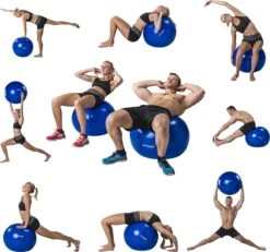 Tunturi Fitnessbal - Gymball - Swiss Ball - 65 Cm - Anti Burst - Incl. Pomp - Zwart - Incl. Gratis Fitness App -Merkloos Winkel 1200x1120 19