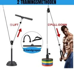 W&Z® Home Fitness Kabelsysteem 19-delig Set -Krachtstation Thuis Sporten Met Triceps Touw - Krachttraining - Lat Pulley -Merkloos Winkel 1200x1121 15