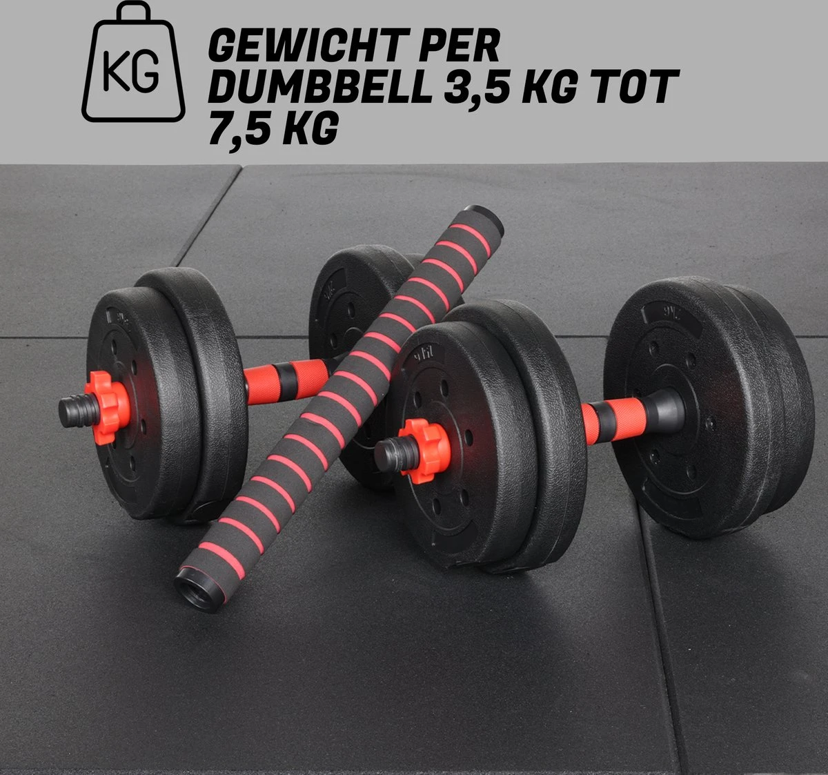 ForzaFit Halterset 15kg - Dumbbelset - Barbell Halterstang Met Gewichten - Fitness Stang - Zwart 4 ForzaFit Halterset 15kg - Dumbbelset - Barbell Halterstang Met Gewichten - Fitness Stang - Zwart - Afbeelding 2