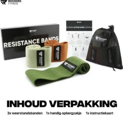 Weerstandsbanden - Booty Band - Resistance Band - Fitness Elastiek Army - 3 Stuks Met Opbergzakje Van Rockerz Fitness® -Merkloos Winkel 1200x1123 9