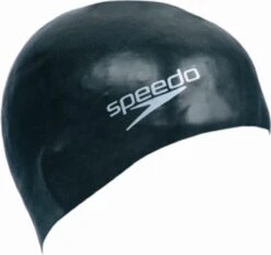 Speedo Plain Moulded Silicone Cap Unisex - Zwart - One Size -Merkloos Winkel 1200x1125