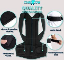 CUBEXCOM® Rugbrace Postuur Corrector, Magnetisch Rugband, Houding Rug Corrector, Rugband Voor Onderrug, Houdings Correctie, Comfortabele Ondersteuning Voor Wervelkolom Schouder En Rug, Rugsteun Voor Een Betere Lichaamshouding Voor Dames En Heren -Merkloos Winkel 1200x1127 20