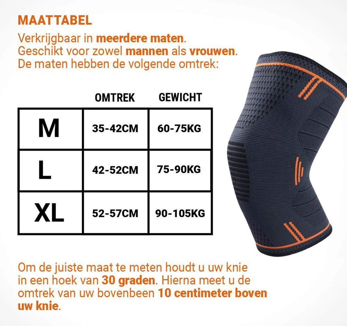 Boersport ®| Elastische Kniebrace | Steun Tijdens Sporten| Dames & Heren| 2 Stuks | M 11 Boersport ®| Elastische Kniebrace | Steun Tijdens Sporten| Dames & Heren| 2 Stuks | M - Afbeelding 9