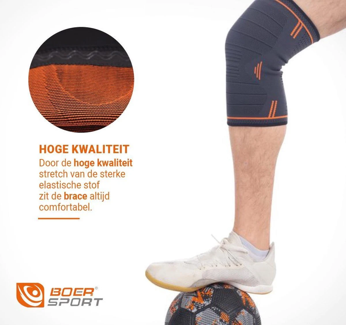 Boersport ®| Elastische Kniebrace | Steun Tijdens Sporten| Dames & Heren| 2 Stuks | M 14 Boersport ®| Elastische Kniebrace | Steun Tijdens Sporten| Dames & Heren| 2 Stuks | M - Afbeelding 12