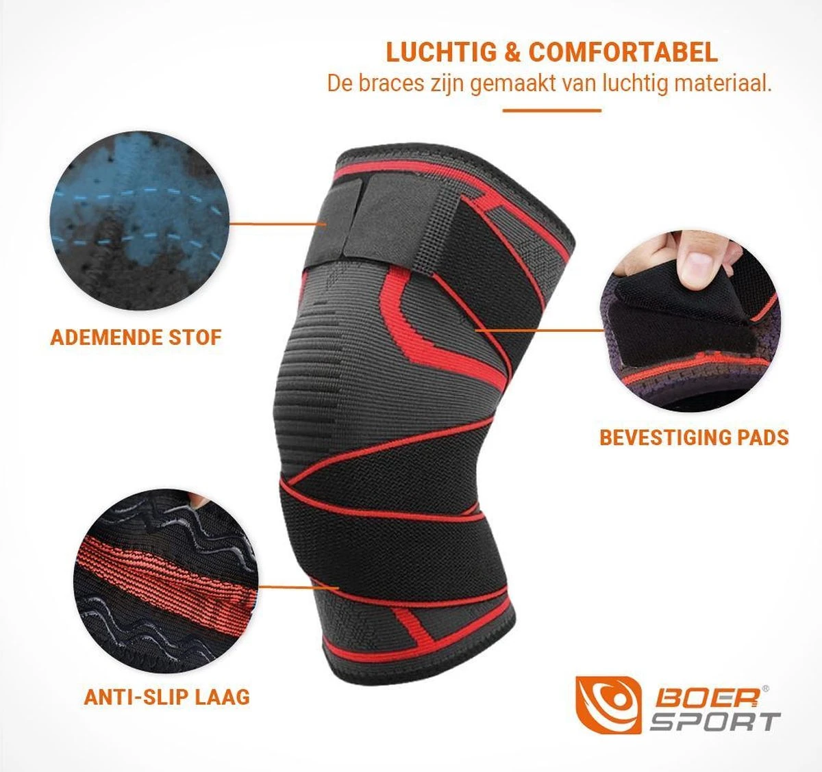 Boersport ® | Ondersteunende Compressie Kniebrace |Kniebandage Voor Dames & Heren | XL 12 Boersport ® | Ondersteunende Compressie Kniebrace |Kniebandage Voor Dames & Heren | XL - Afbeelding 10