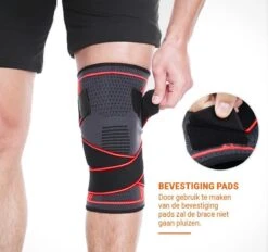Boersport ® | Orthopedische Kniebrace| Kniebandage Tijdens Sporten | Dames & Heren |Rood| M -Merkloos Winkel 1200x1128 169