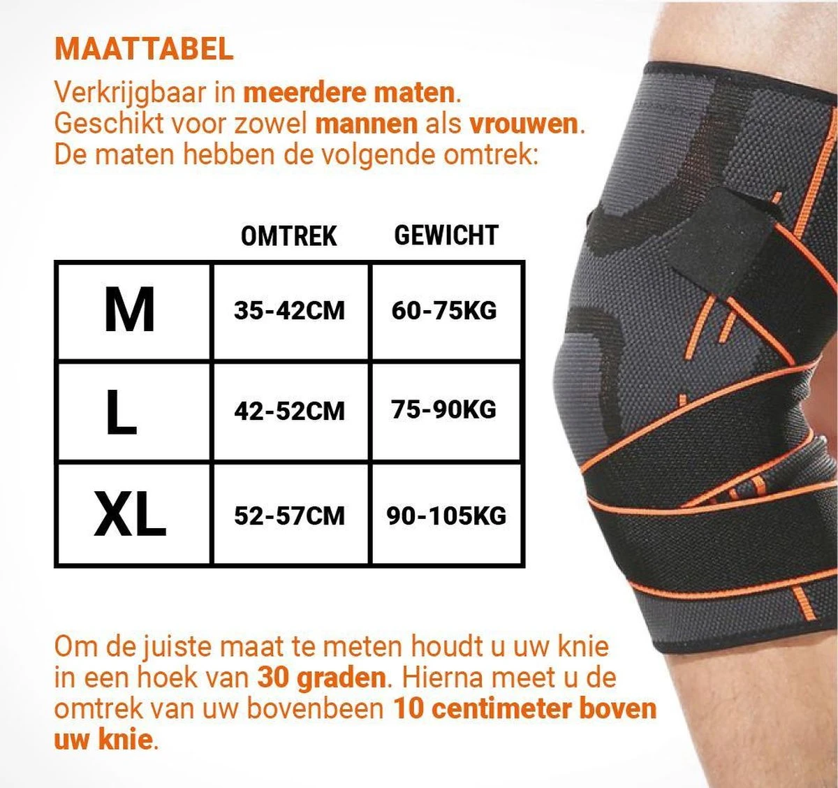 Boersport ® | Ultra Elastische Kniebrace | Optimale Ondersteuning | Dames & Heren| M 4 Boersport ® | Ultra Elastische Kniebrace | Optimale Ondersteuning | Dames & Heren| M - Afbeelding 2