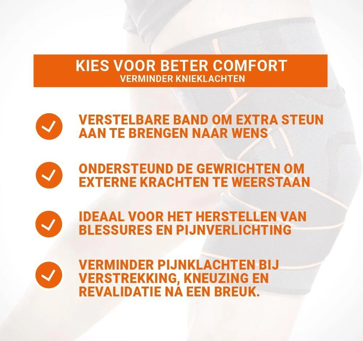 Boersport ® | Ultra Elastische Kniebrace | Optimale Ondersteuning | Dames & Heren| M 5 Boersport ® | Ultra Elastische Kniebrace | Optimale Ondersteuning | Dames & Heren| M - Afbeelding 3