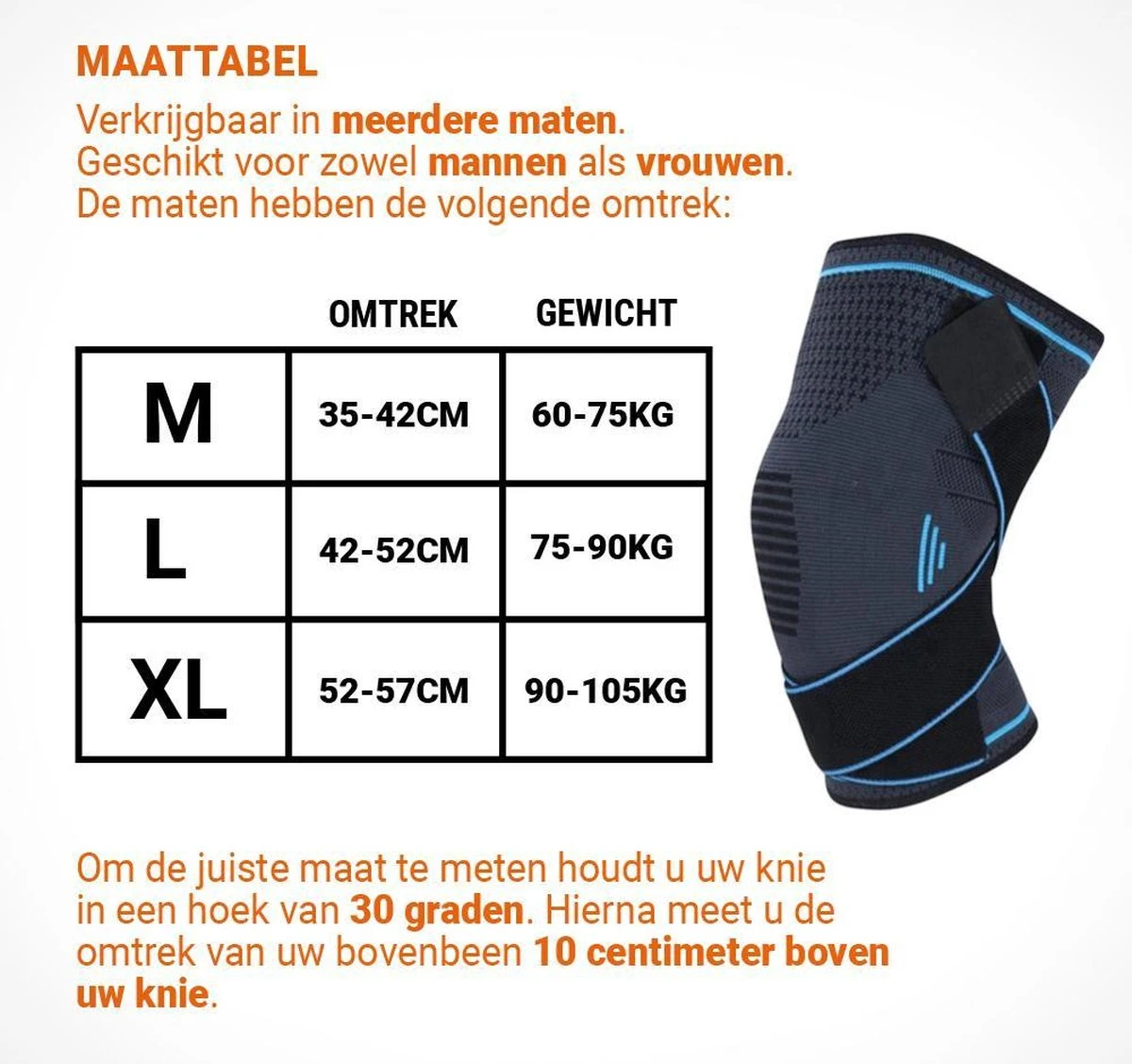 Boersport ® | Orthopedische Kniebrace| Kniebandage Tijdens Sporten | Dames & Heren | L 4 Boersport ® | Orthopedische Kniebrace| Kniebandage Tijdens Sporten | Dames & Heren | L - Afbeelding 2