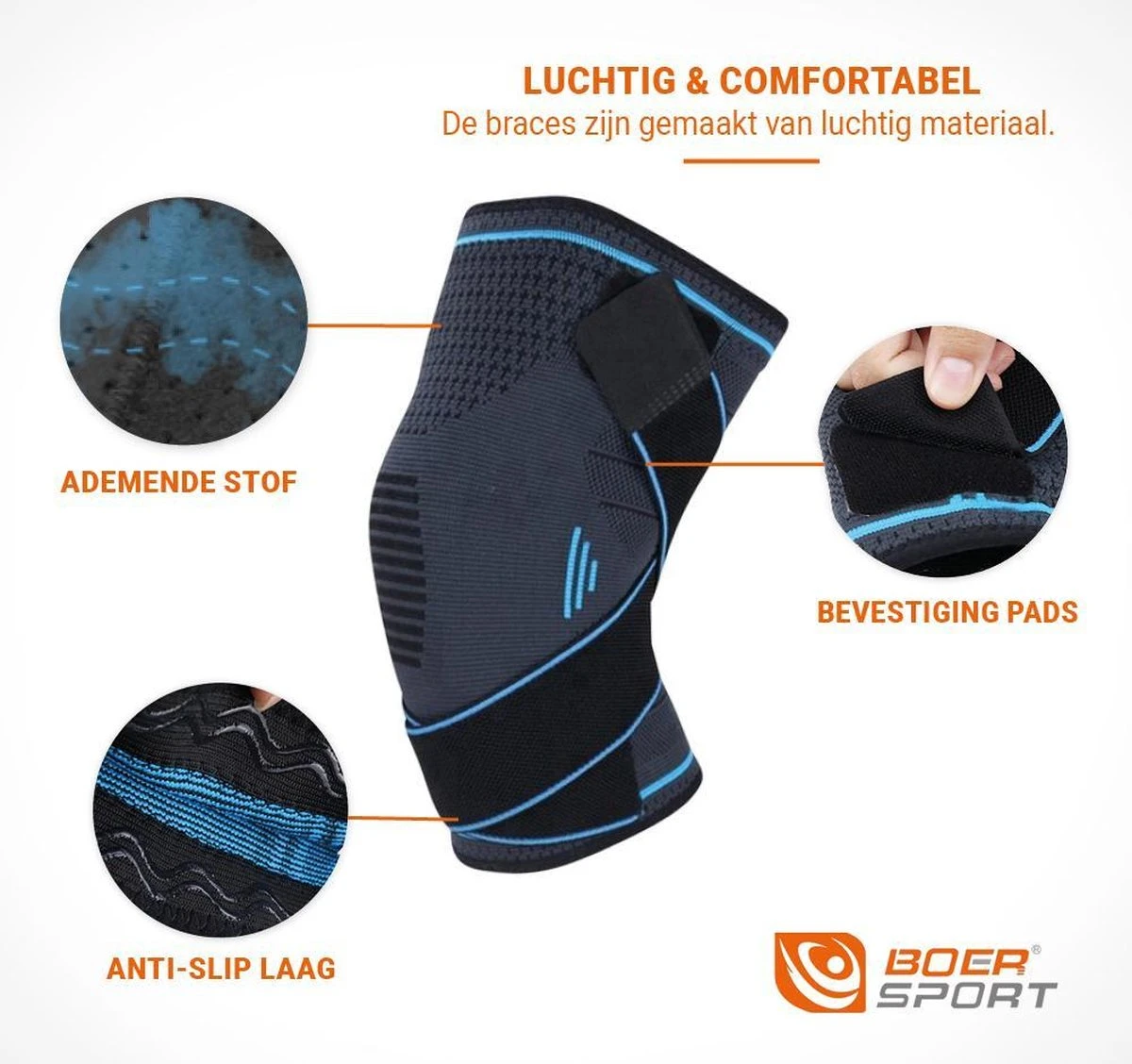 Boersport ® | Orthopedische Kniebrace| Kniebandage Tijdens Sporten | Dames & Heren | L 9 Boersport ® | Orthopedische Kniebrace| Kniebandage Tijdens Sporten | Dames & Heren | L - Afbeelding 7