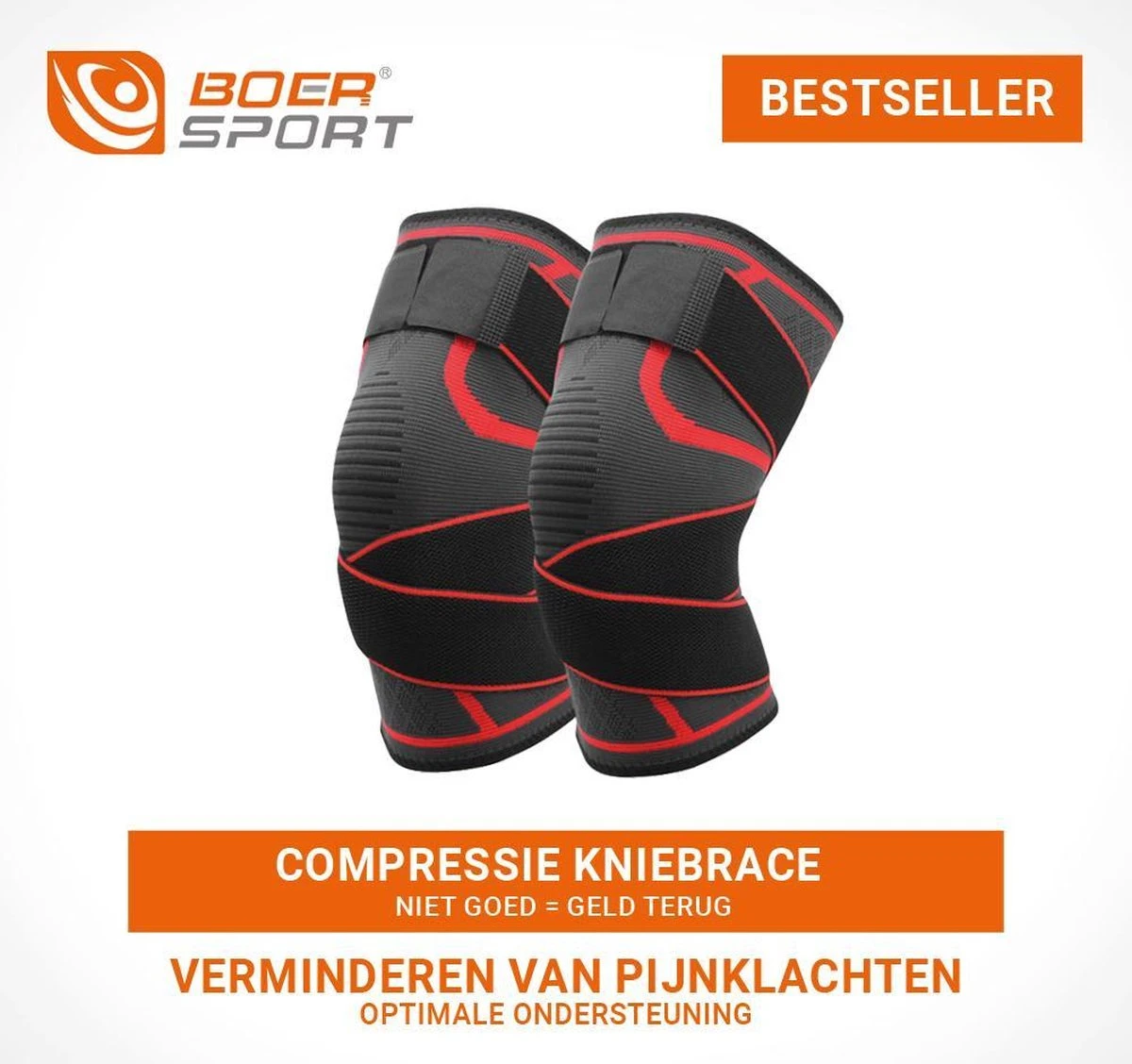 Boersport ® | Ondersteunende Compressie Kniebrace |Kniebandage Voor Dames & Heren | M 11 Boersport ® | Ondersteunende Compressie Kniebrace |Kniebandage Voor Dames & Heren | M - Afbeelding 9