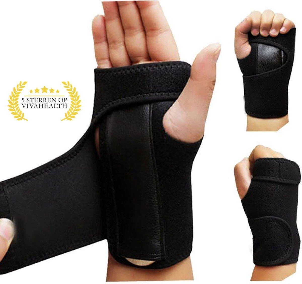 Merkloos Polsbrace - Polssteun - Links - Universele Deluxe Carpaal Tunnel Syndroom Polsbrace - Zwart 8 Merkloos Polsbrace - Polssteun - Links - Universele Deluxe Carpaal Tunnel Syndroom Polsbrace - Zwart - Afbeelding 6