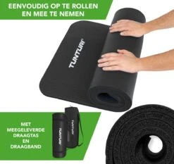 Tunturi Fitnessmat Met Draagtas - Yogamat - Sportmat Gemaakt Van Zacht NBR Materiaal - 180 X 60 X 1,5cm - Zwart - Incl. Gratis Fitness App -Merkloos Winkel 1200x1131 12