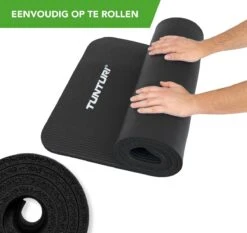 Tunturi Fitnessmat - Yogamat - Sportmat Gemaakt Van Zacht NBR Materiaal - 180 X 60 X 1,5cm - Zwart - Incl. Gratis Fitness App -Merkloos Winkel 1200x1131 7