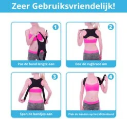 Allsa Rugbrace - Postuur Corrector - Rug Corrector - Unisex - Verstelbaar - Ademend Neopreen Materiaal - Zwart -Merkloos Winkel 1200x1134 25