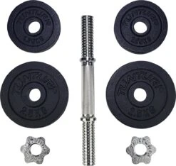 Tunturi Gewichten Gietijzer Totaal 10kg - Halterset Met Schroefsluiting - Dumbbell Set - 1 Halterstang - 30mm - Incl. Gratis Fitness App -Merkloos Winkel 1200x1137 17
