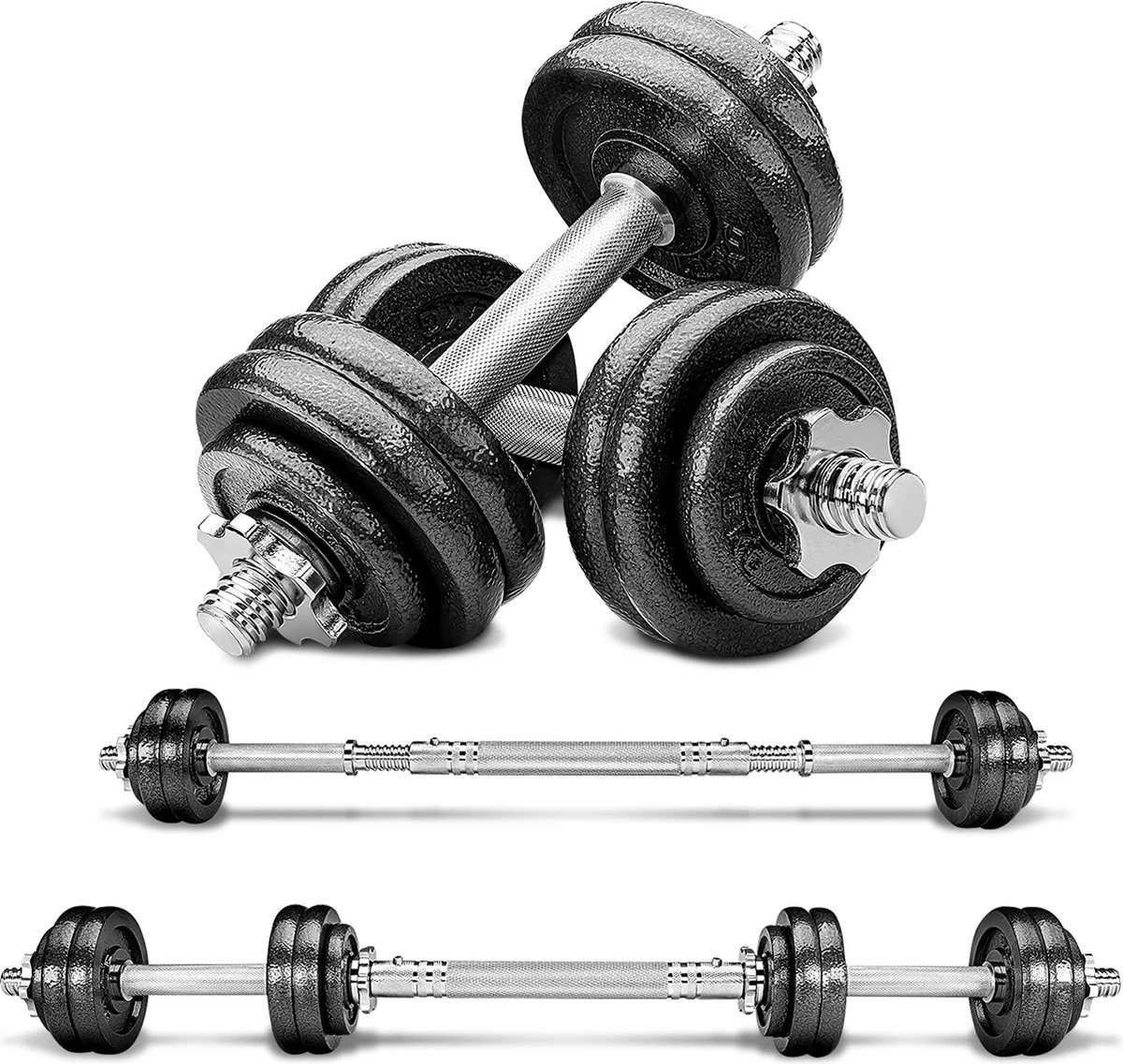 Coazy Dumbell En Barbell Set Verstelbaar - Dumbells - Gewichten Fitness - Halterstang Met Gewichten - Halter 3 Coazy Dumbell En Barbell Set Verstelbaar - Dumbells - Gewichten Fitness - Halterstang Met Gewichten - Halter