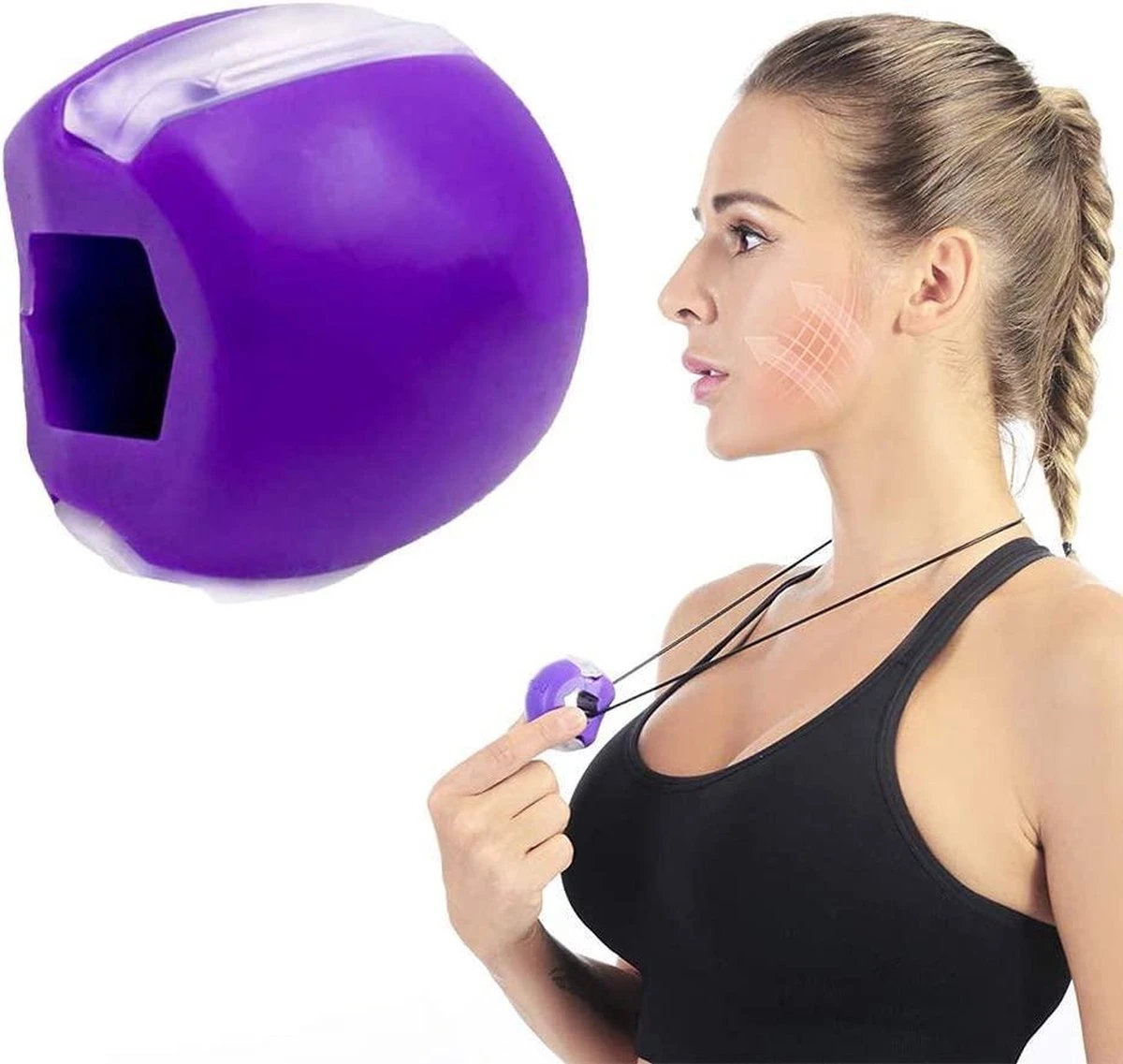 Merkloos Kaaklijn Trainer + Koort Medium | Kaak Trainer | Jawline Trainer | Strakkere Kaaklijn 3 Merkloos Kaaklijn Trainer + Koort Medium | Kaak Trainer | Jawline Trainer | Strakkere Kaaklijn