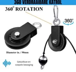 W&Z® Home Fitness Kabelsysteem 19-delig Set -Krachtstation Thuis Sporten Met Triceps Touw - Krachttraining - Lat Pulley -Merkloos Winkel 1200x1138 29