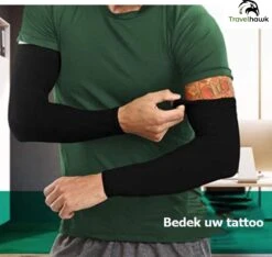 TravelHawk Arm Sleeve - Sleeve - Sleeves - Armstukken - Armstukken Wielrennen - Zonbescherming - 2 Stuks - Zwart - Maat L -Merkloos Winkel 1200x1138 3