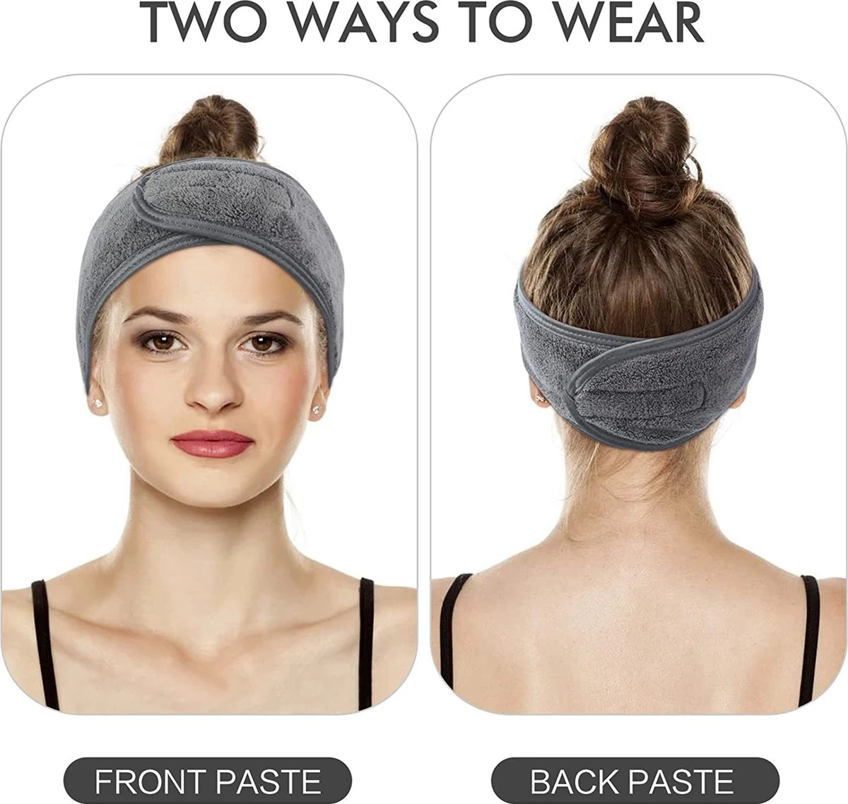 LIXIN Set 3 Stuks Spa Haarband - Zwart, Grijs, Wit - Make-up Haarbanden - Cosmetische Hoofdband - Haarband Volwassenen - Bandeau - Vrouwen - Dames - Tieners - Meiden - Yoga - Schoonheidsspecialiste Producten - Haaraccessoires - Make-up Accessoires 7 LIXIN Set 3 Stuks Spa Haarband - Zwart, Grijs, Wit - Make-up Haarbanden - Cosmetische Hoofdband - Haarband Volwassenen - Bandeau - Vrouwen - Dames - Tieners - Meiden - Yoga - Schoonheidsspecialiste Producten - Haaraccessoires - Make-up Accessoires - Afbeelding 5