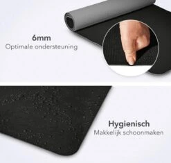 LifeGoods Yogamat - 61x183x0,6cm - Draagriem - Extra Dik - Zwart/Grijs -Merkloos Winkel 1200x1140 14