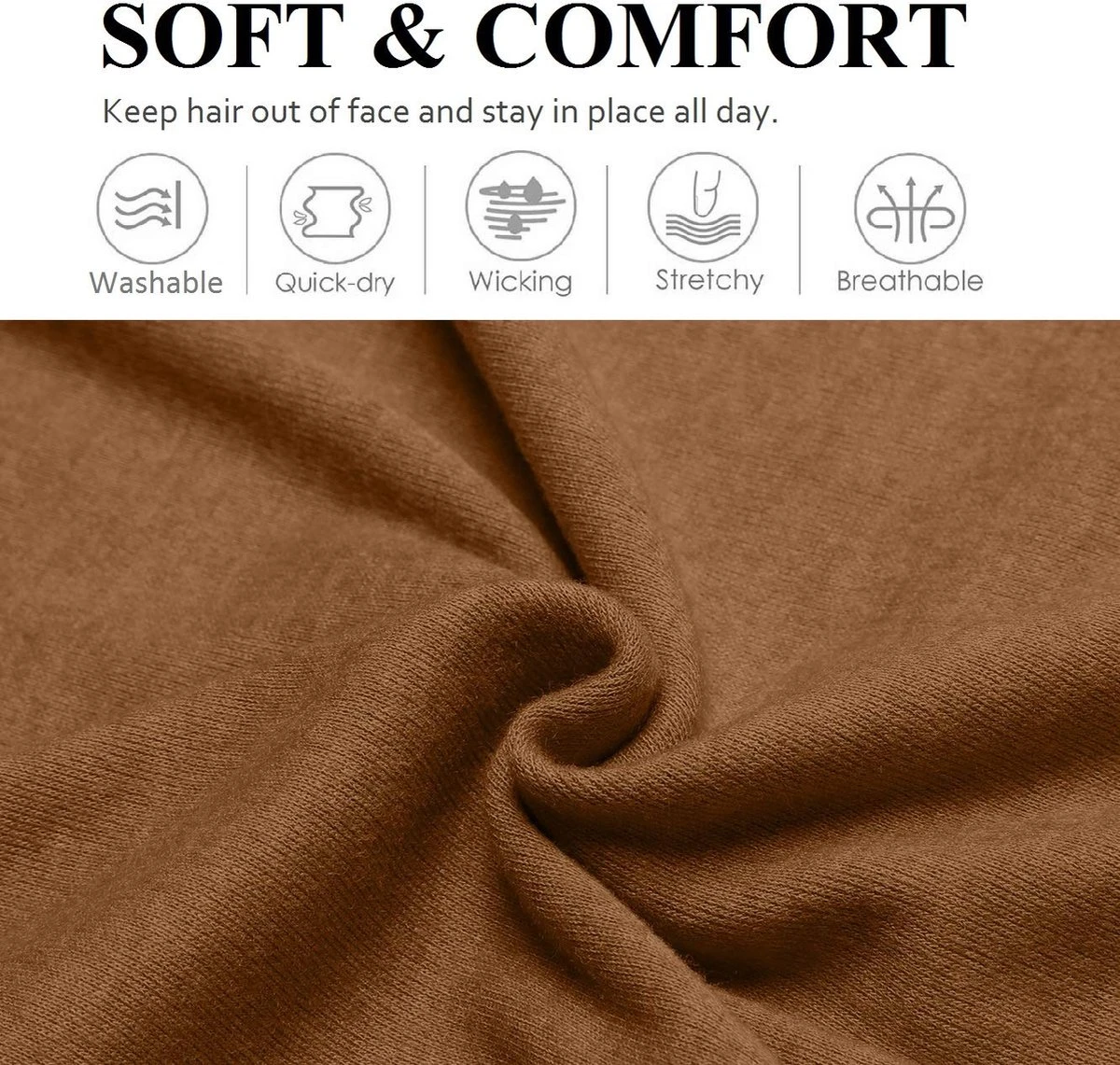 LIXIN Set 3 Stuks Vouwen Haarbanden - Dames Haarbanden - Kleur 4 - Hoofdband Dames - Volwassenen - Elastisch Antislip - Yoga - Hardlopen - Haaraccessoires 10 LIXIN Set 3 Stuks Vouwen Haarbanden - Dames Haarbanden - Kleur 4 - Hoofdband Dames - Volwassenen - Elastisch Antislip - Yoga - Hardlopen - Haaraccessoires - Afbeelding 8