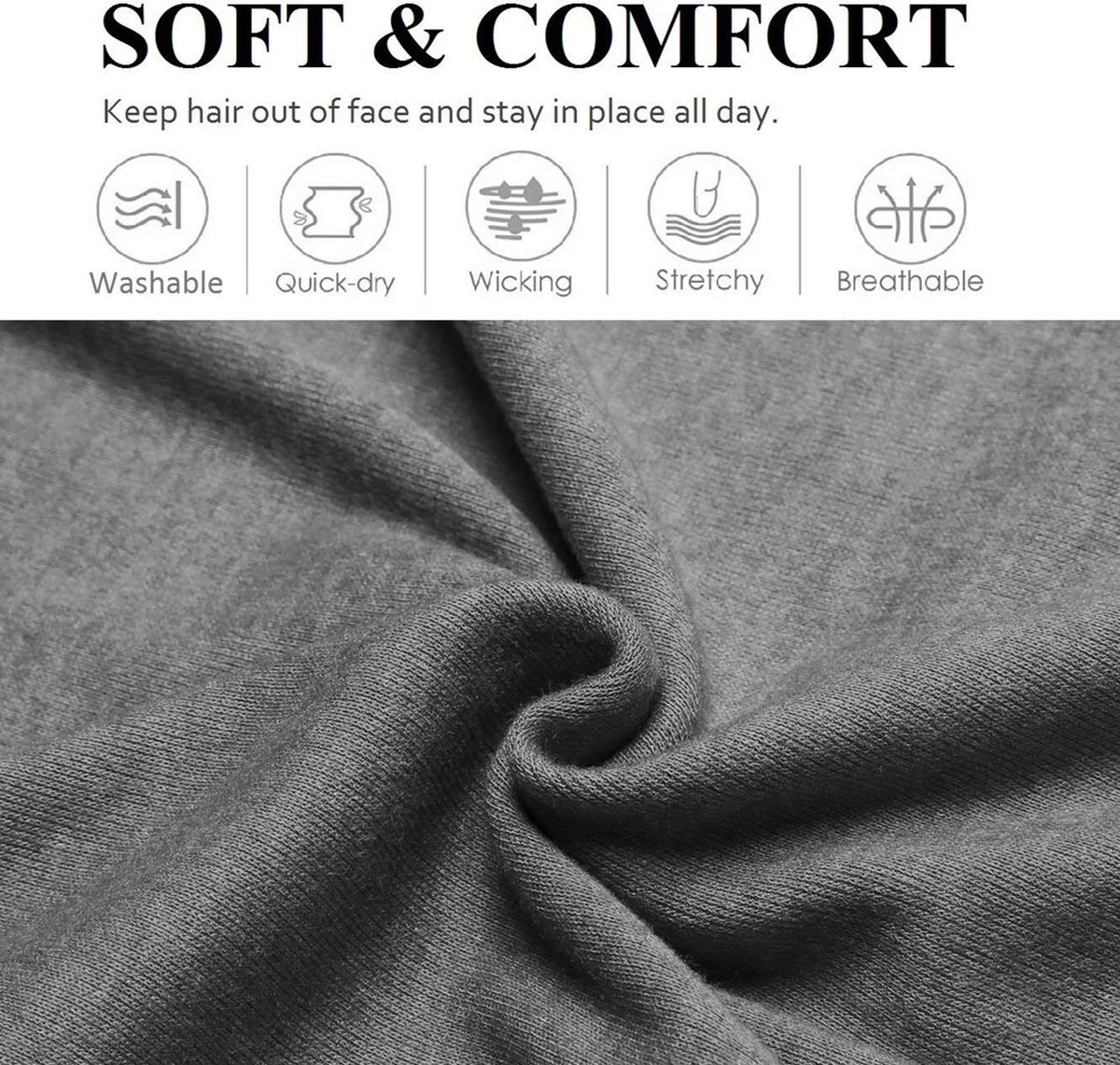 LIXIN Set 3 Stuks Vouwen Haarbanden - Dames Haarbanden - Kleur 3 - Hoofdband Dames - Volwassenen - Elastisch Antislip - Yoga - Hardlopen - Haaraccessoires 9 LIXIN Set 3 Stuks Vouwen Haarbanden - Dames Haarbanden - Kleur 3 - Hoofdband Dames - Volwassenen - Elastisch Antislip - Yoga - Hardlopen - Haaraccessoires - Afbeelding 7